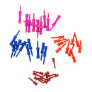 40PCS Mixed Colors 4-SIZE Plastic Castle Golf tees Height Control