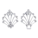 2 x Shell Design Crystal Closure Hook and Eye Clasp for Sweater Cloak Decor