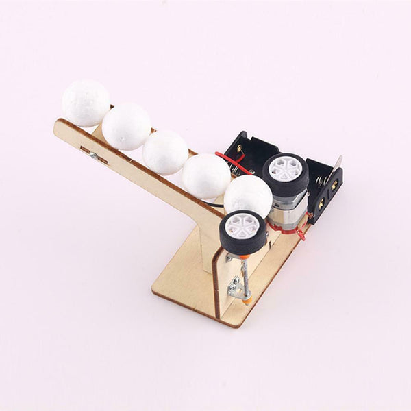 Electric Ball Pitching Machine Kits Children DIY Science Educational Toys