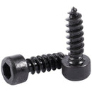 100 Pcs 3mm x 10mm Thread Hexagon Head Self Tapping Screws Black H6Q2
