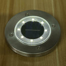 4pcs 8LED Solar Lawn Buried Lamp Waterproof Yard Ground Light (Cold White) A