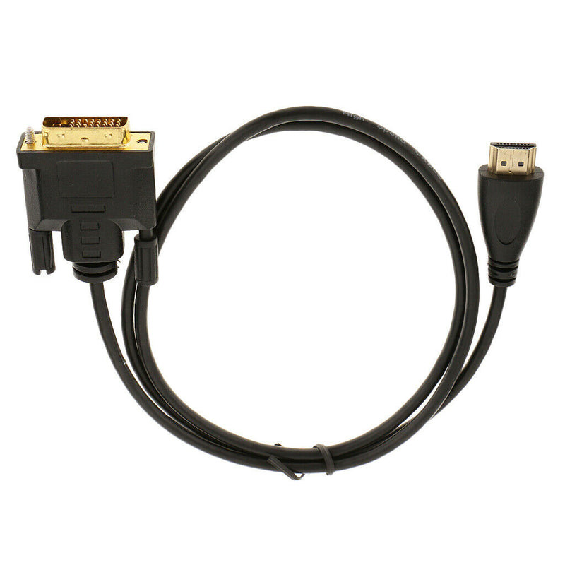 3.3ft HDMI Male to Male DVI Monitor Display Adapter Cable Line for HDTV HD