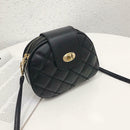 Leather Lattice Shoulder Handbags Women Solid Small Messenger Shell Bags