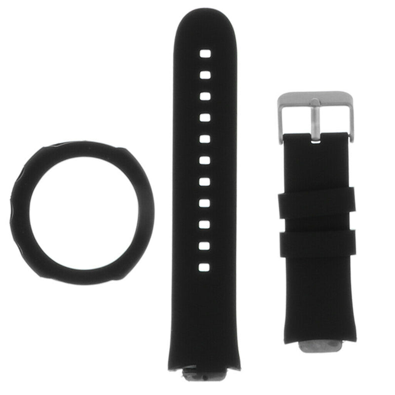 Silicone Wrist Strap Band +Protector Case Cover for ASUS ZenWatch 3  black