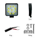 27W 6000K Car LED Light Spot Beam Square Work Light Off Road for SUV Truck LKJ