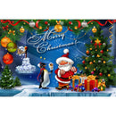 Full Drill Diamond Painting Santa and Penguin Rhinestone Handicraft Mosaic