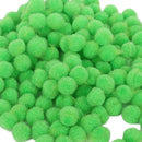 200Pcs Vibrant Colours Fluffy Small Craft Pompoms 18mm Green