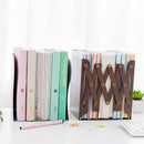 1 Pcs The Freedom To Adjust Bookshelf Large Metal Bookend Desk Holder Stand X3H4