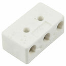 2 Pcs 250V 30A 3W8H High Temperature Ceramic Connector Block White