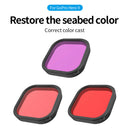 Aqua Filter Set Red Magenta Snorkel Filters for GoPro Hero 9 Action Camera