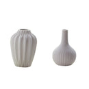 2 Pieces White Ceramic Vase Ornamental Flower Vase Home Centerpieces Decor