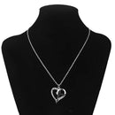 Fashion Charm Heart Cross Pendant Crystal Rhinestone Necklace Jewelry Gift