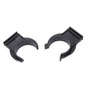 2x Plastic Adjustable Height Kitchen Cupboard Plinth Foot Leg Pair Black
