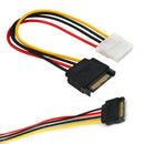 1* Male Female 4-pin Power Drive Adapter Cable to Molex IDE SATA 15-pin HOT