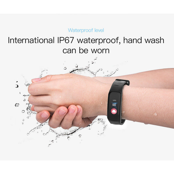 C1Plus Smart Band Fitness Tracker Bluetooth Smart Sport Bracelet Watch Blue