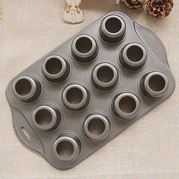 12 Cavity Mini Cheesecake Pan with 12 Pieces Removable Bottom Y2S2
