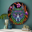 DIY Diamond Painting Full Drill Wolf Mural Coffee Tassel Home Wall Pendants