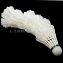 6Pcs White Goose Feather Badminton Shuttlecocks Outdoor Ball Game Training CYX