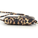 Animal Print Deer Women Messenger Bag Leather Shoulder Crossbody Bags(Brown
