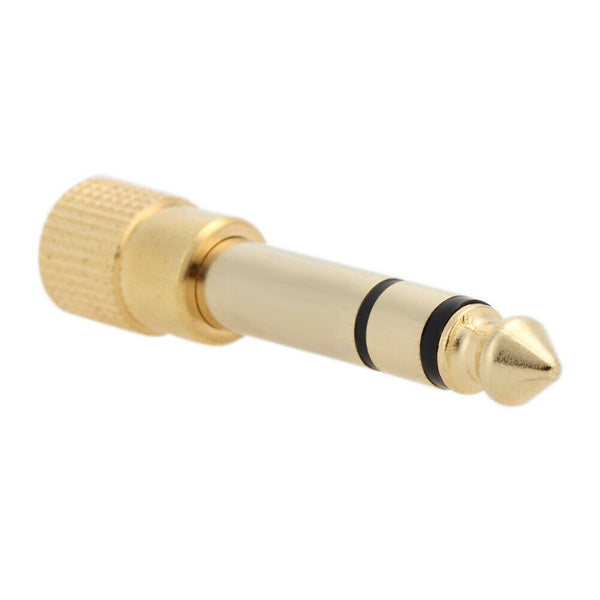 4X Audio Stereo 6.35mm 1/4" Male to 3.5 mm 1/8" Female Adapter Converter #JT1