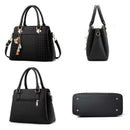 Women Handbags Ladies Purses Satchel Shoulder Bags Tote Bag(Black)