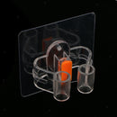 4pcs Clear Adhesive Broom Mop Holder Clip Anti-slip Cleaning Tool Holder
