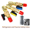1/4" Male to 1/4" Female Straight Ball Valve SAE AC Charging For R22 Refrigerant
