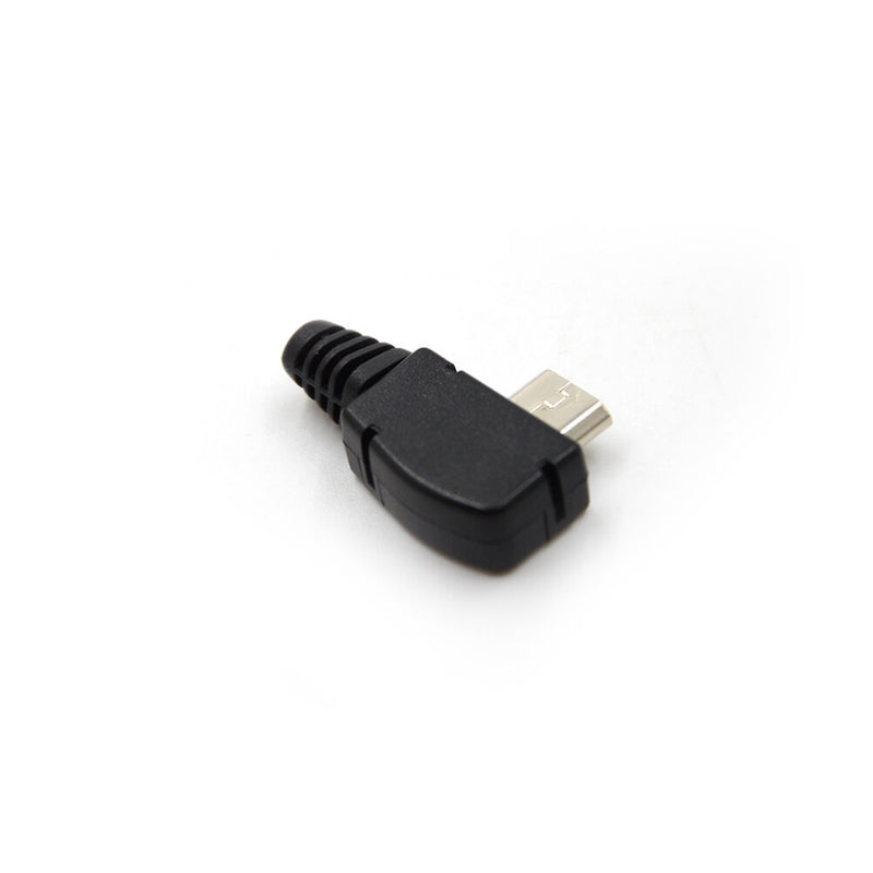 2Pcs Angle Micro USB 5 P Port Male Plug Socket Connector Best MO