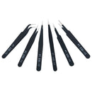 6x/set Professional Stainless Steel Coated Precision Tweezers Craft Anti Static.