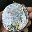 The Star Night Painting Embroidery Iron On Patches Applique Stickers DIY 7.2cm