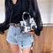 Women Handbag Animal Pattern PU Shoulder Portable Messenger Bag (White)