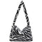 Animal Pattern Shoulder Underarm Bag Women Plush Top-handle Handbag (7)