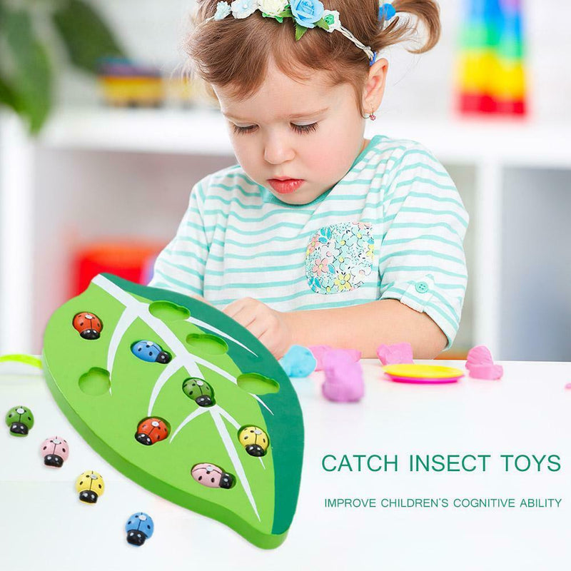 Wooden Magnetic Catch Insect Games Puzzle Parent-child Interactive Toys