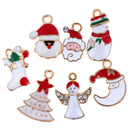 25pc Mixed Metal Enamel Charms Christmas Pendants Beads for Bracelet Earrin T Nw