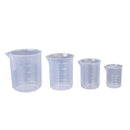 4 Pcs Food Grade Plastic Clear Graduated Measuring Cup Beaker Jug Container for
