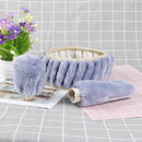 3Pcs/set Winter gray soft warm plush car steering wheel cover handbrake cover ME