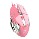 1X(Hxsj X500 Lighted Wired Dame Mouse 6 Programmable Button Up To 3200dpi G