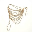 Full Match Chic Street Style Multi Layer Toe Link Chain Anklet