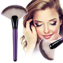 Pro 1pc Makeup Large Fan Brush Powder Blush Beauty Cosmetic(Purple)
