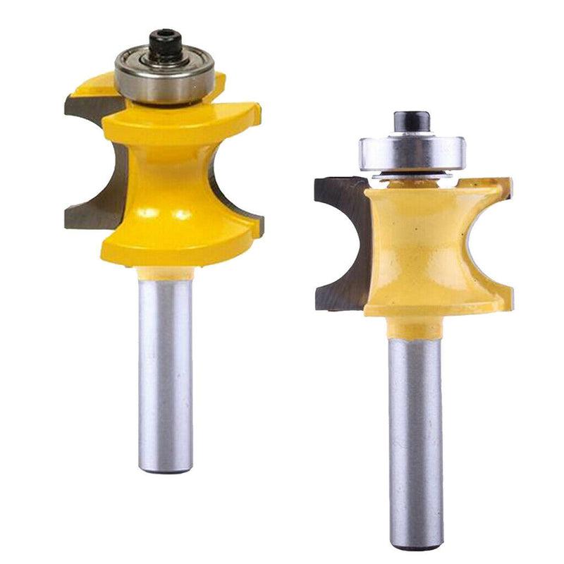 2 Pieces 8mm Shank Bullnose Router Bit C3 Carbide Tipped