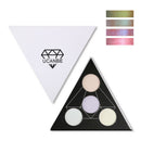 Ucanbe Brand triangular Glitter Eyeshadow Palette Holographic Shade Eye Lip