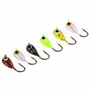 6Pcs/Lot Winter Ice Fishing Lure 1.8cm 1.5g Mini Metal Lead Head Hook Bait