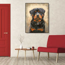 Painting By Numbers Kit DIY Sad Dog Hand Painted Canvas Oil Art Picture