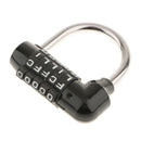 5 Letters Password Padlock Combination Lock Luggage Case Bag Lockers - Black