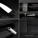 Vegan Leather Folder Zippered Closure Portfolio for Business IPad/Table and