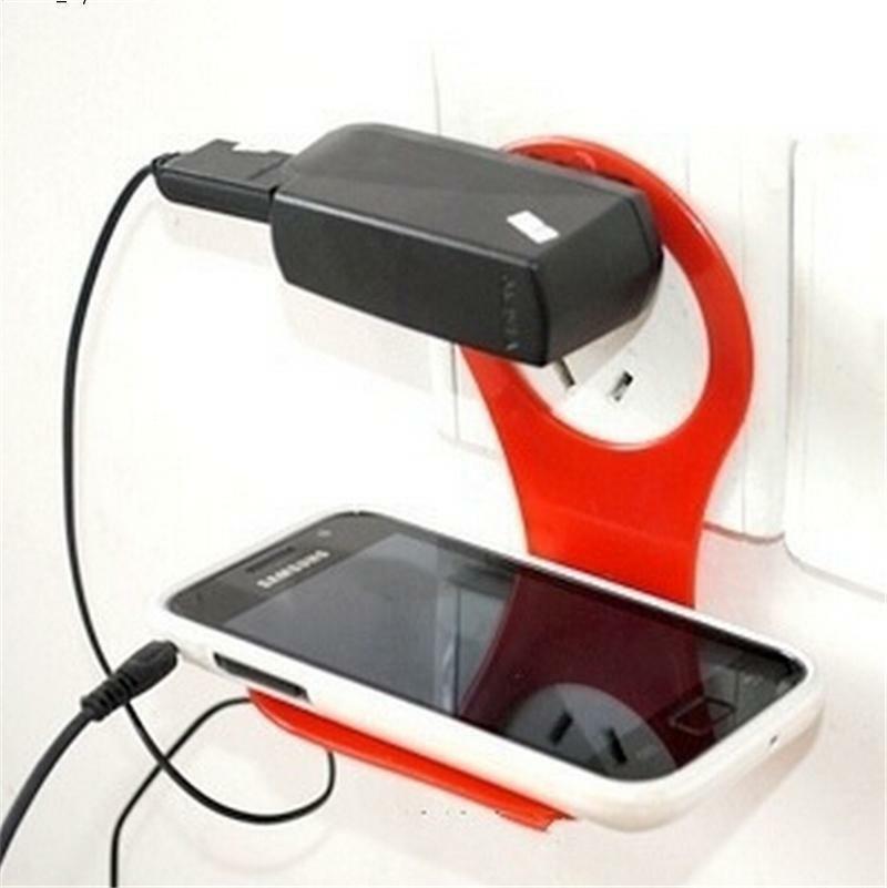 Foldable Mobile Cell Phone Wall Plug Charger Charging Rack Hang Holder Socket