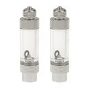 2 Pcs Aluminium Aquarium Inline CO2 Bubble Counter With Check Valve