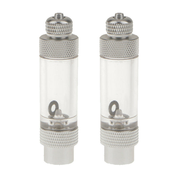 2 Pcs Aluminium Aquarium Inline CO2 Bubble Counter With Check Valve