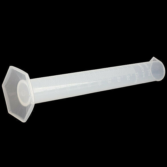 100ml Plastic Measuring Cylinder Graduated Cylinder for Laboratory Test A