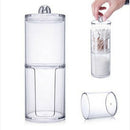 Acrylic Transparent Box Makeup Cotton Pad Round Container Storage Holde NHY